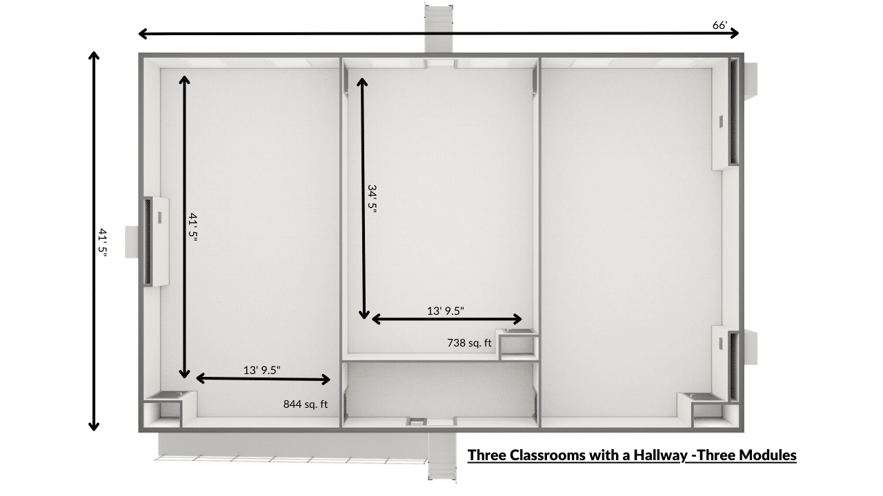 Portable classroom layout