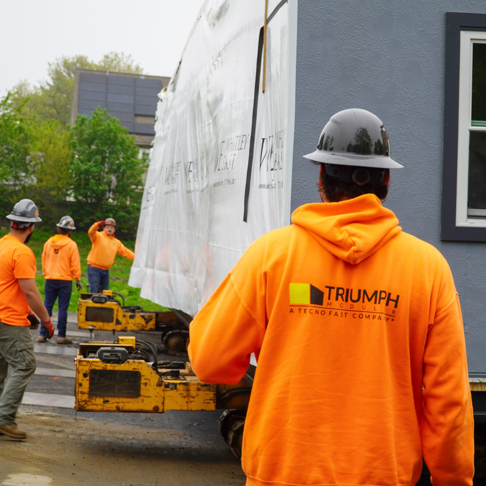 triumph modular building installation crew