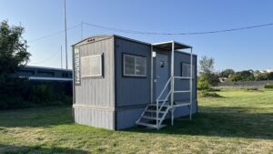 Single 8x24 mobile office at Suffolk Downs