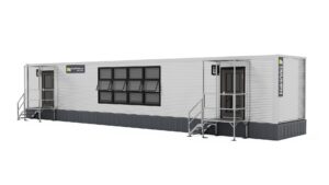 12x60 premium office trailer with sleek exterior finish and upgraded trim, ideal for larger jobsites