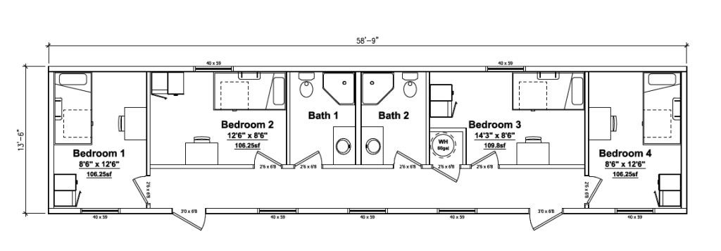 Princeton University Dorm floorplan