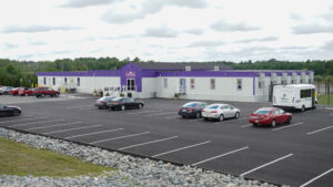 modular building for first light casino exterior with parking lot