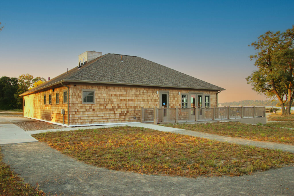 Modular building exterior showcasing commercial prefab construction for office, school, or retail use